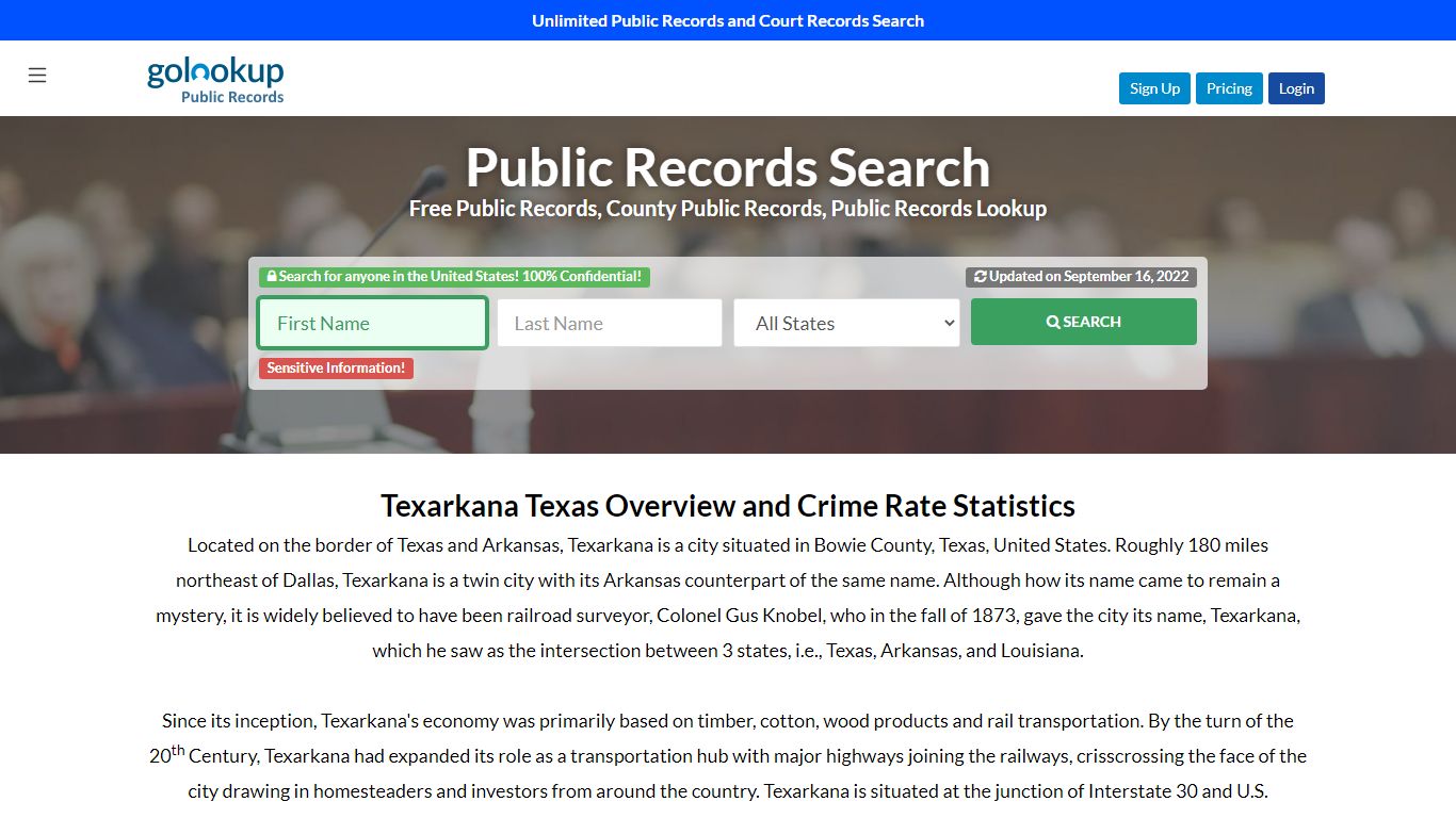 Texarkana Public Records, Texarkana Court Records